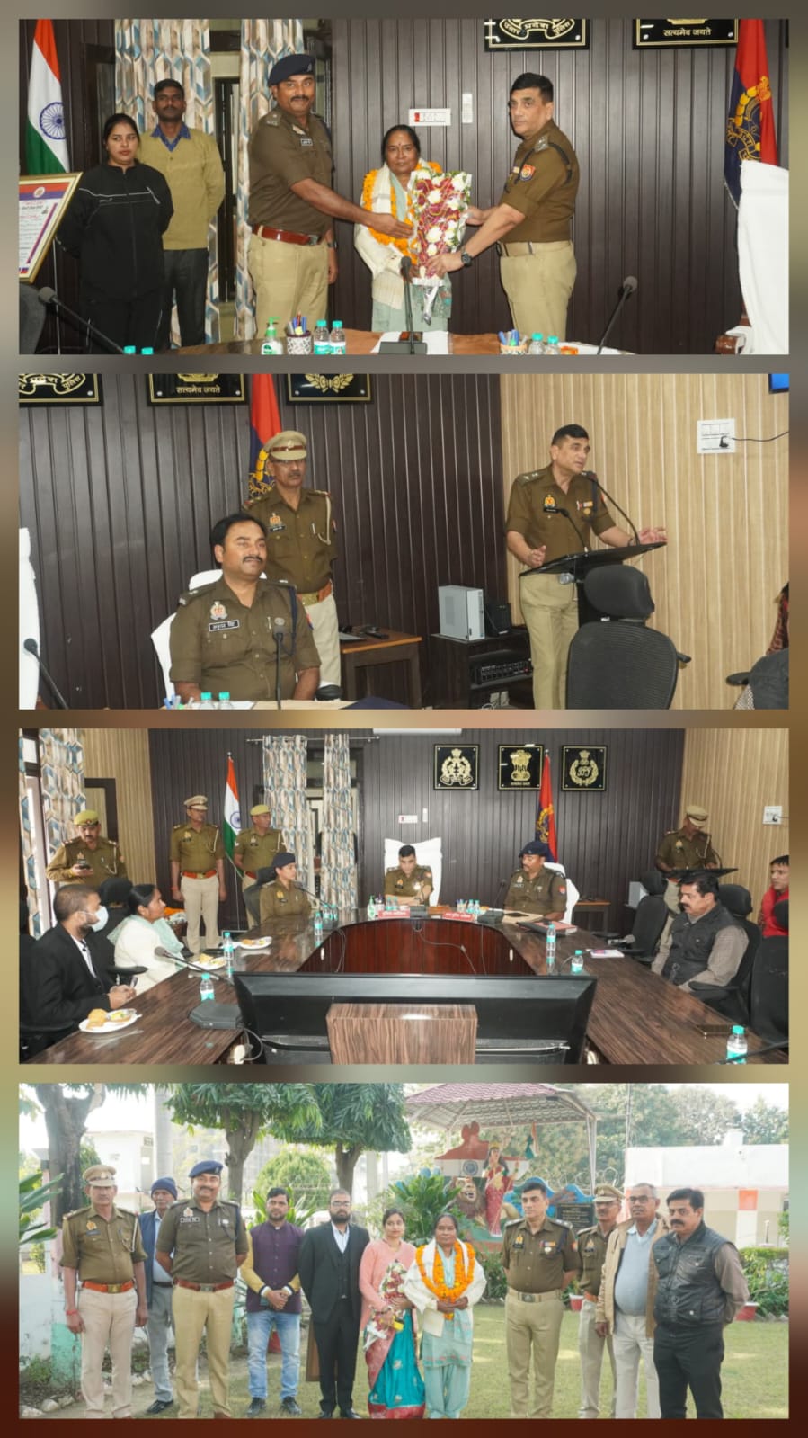 पुलिस लाइन रामपुर में विदाई समारोह का किया गया आयोजन।