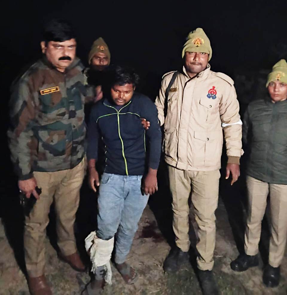बलिया में 12 वर्षीय नाबालिक के साथ दुष्कर्म करने वाला फरार चल रहा बदमाश के साथ पुलिस की हुई मुठभेड़।