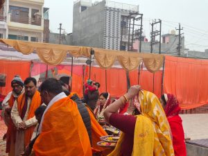 भागवत कथा में सृष्टि की चर्चा। 