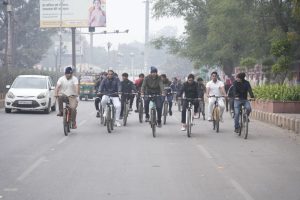 फिट इंडिया मिशन के अंतर्गत ‘संडे ऑन साइकिल’ पहल के एक वर्ष पूर्ण होने पर साइकिल रैली का आयोजन।