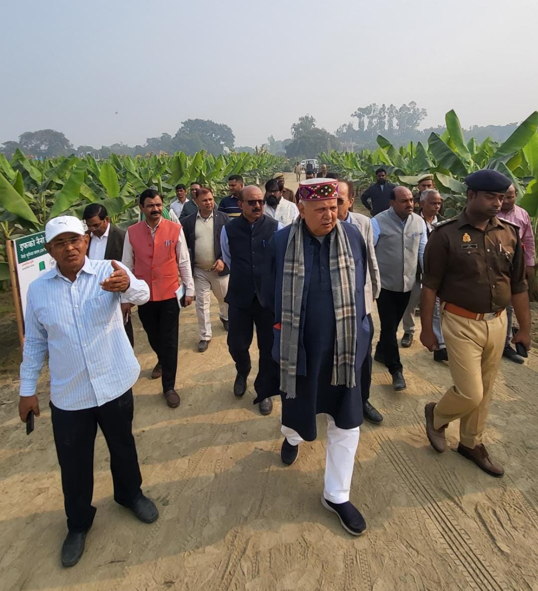 कृषि मंत्री सूर्य प्रताप शाही ने स्थलीय निरीक्षण कर लिया तैयारियों का जायजा।