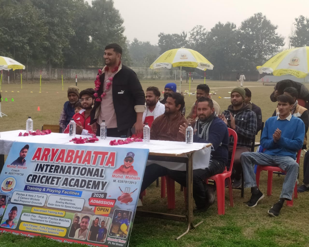 आर्यभट्ट स्कूल में क्रिकेट एकेडमी का भव्य उद्घाटन, आईपीएल खिलाड़ी हिमांशु ठाकुर ने किया शुभारंभ।