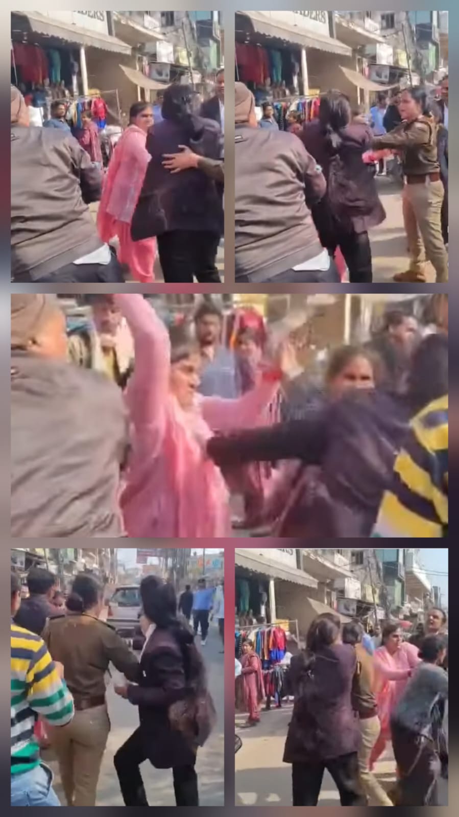 हापुड़ में जांच के दौरान सड़क पर बवाल, दो महिलाओं ने महिला वकील को पीटा।