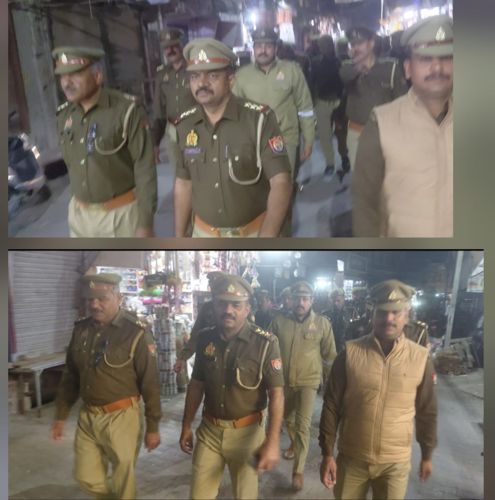 रामपुर में शहर कोतवाली प्रभारी प्रदीप मलिक का मुख्य बाजारों में किया निरीक्षण।