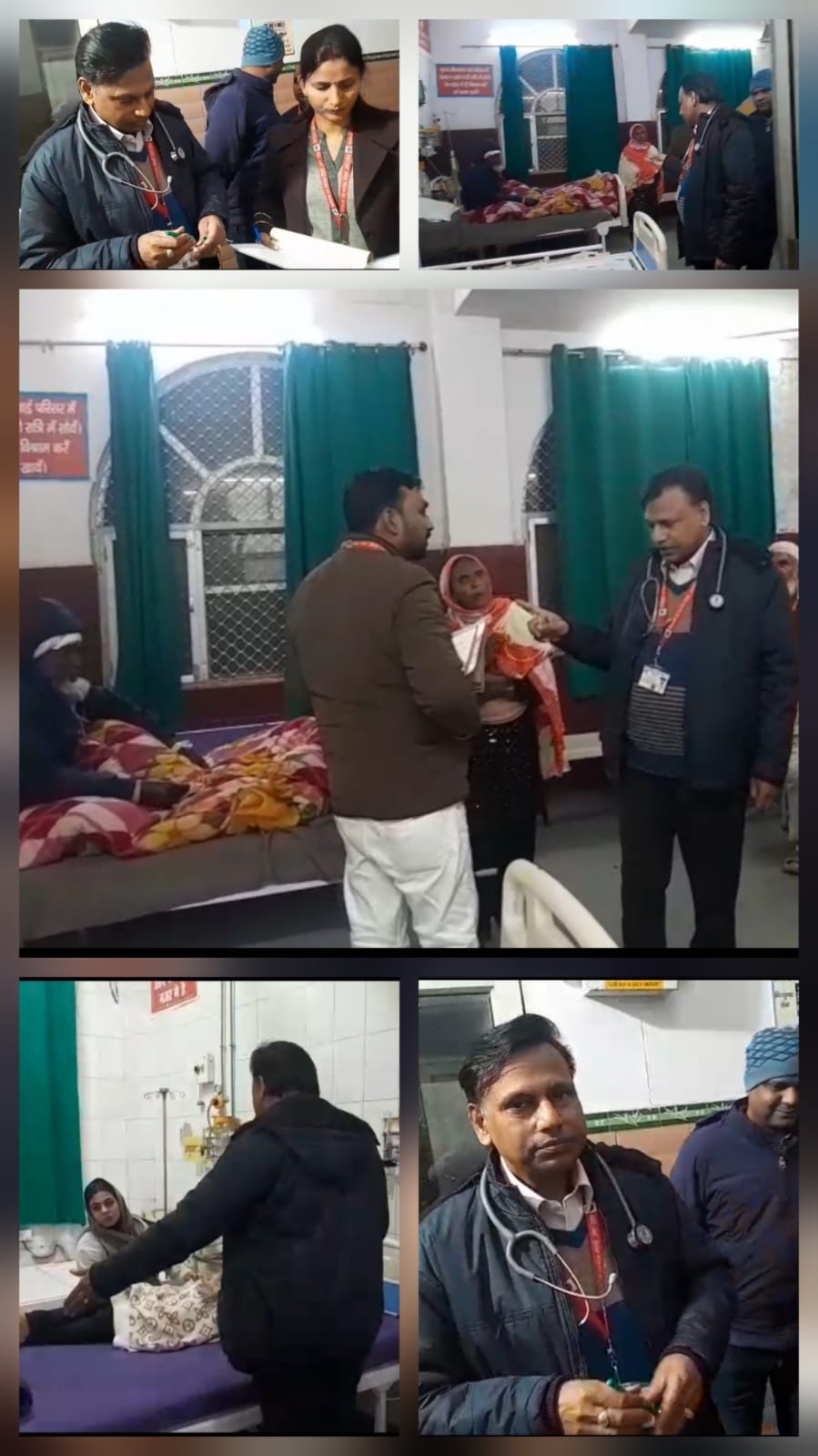 सीएमएस डॉ. बीसी सक्सेना ने अस्पताल वार्डों का किया औचक निरीक्षण, मरीजों से की बातचीत।