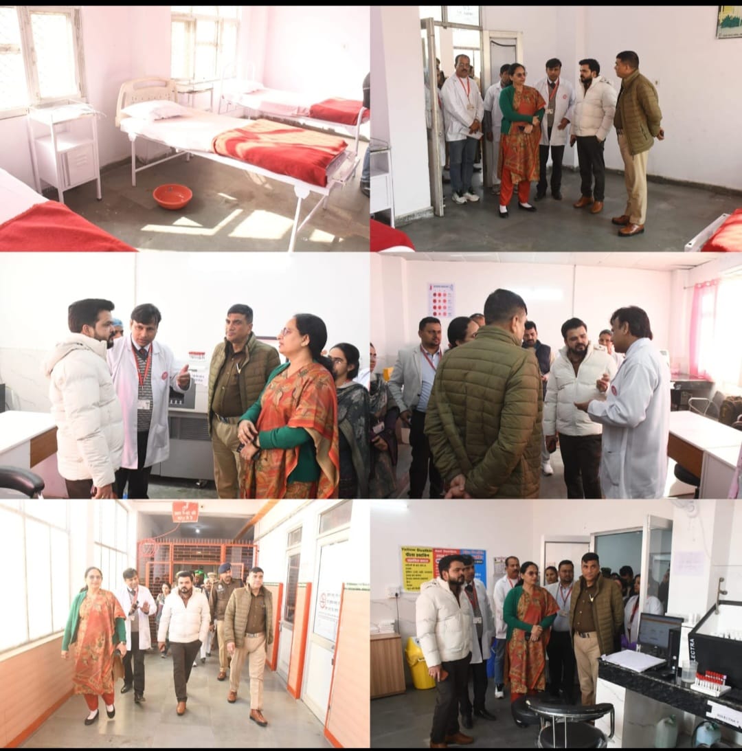 रामपुर जिला चिकित्सालय में मानसिक रूप से विक्षिप्त व्यक्तियों हेतु अस्थायी पुनर्वास केन्द्र की स्थापना निरीक्षण एवं व्यवस्थाओं का अवलोकन।
