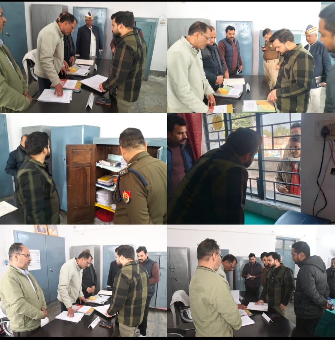 रामपुर सम्पूर्ण समाधान दिवस के उपरान्त पुलिस अधीक्षक रामपुर की उपस्थिति में तहसील मिलक का औचक निरीक्षण किया गया।