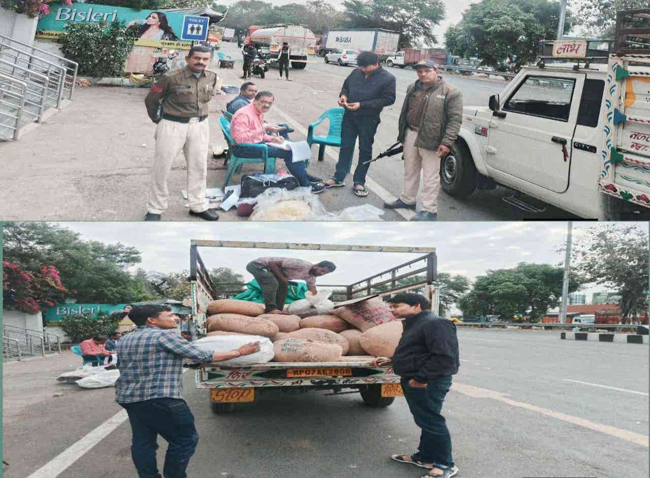 शंका के आधार पर छः लाख का मावा खजूरी सड़क टोल प्लाजा पर खाद्य सुरक्षा टीम द्वारा किया ज़ब्त।