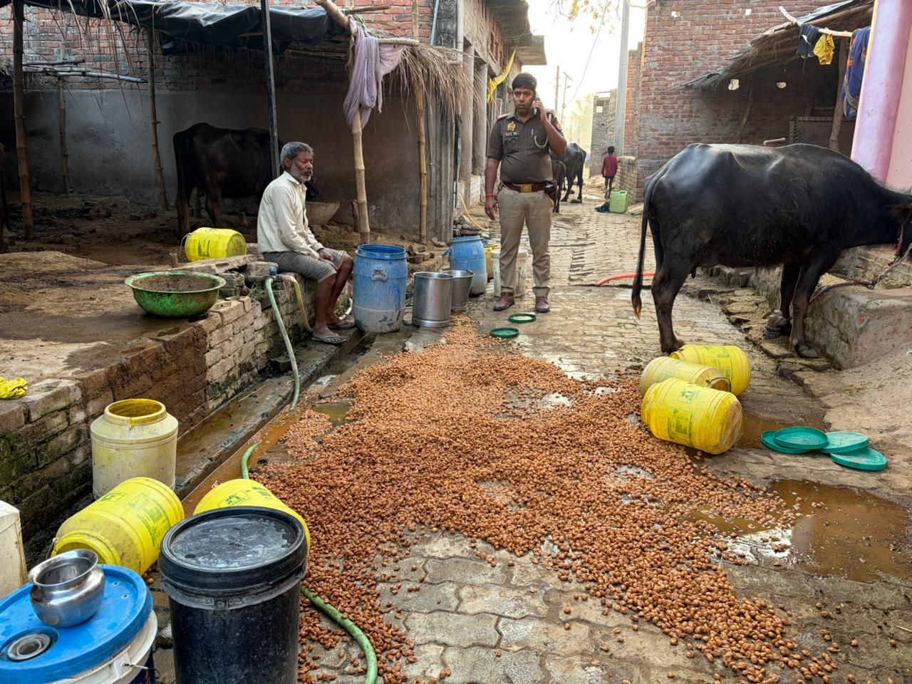 जनपद के विभिन्न थाना क्षेत्रों से 90 लीटर अवैध देशी शराब बरामद व 4.5 कुंतल लहन नष्ट कराया गया।