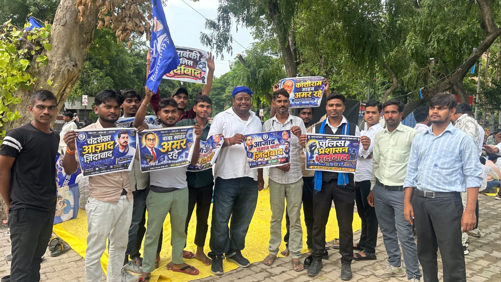 आसपा का प्रदर्शन रहा असफल बामुश्किल हजार के स्थान पर सौ लोग भी नहीं रहे उपस्थित।